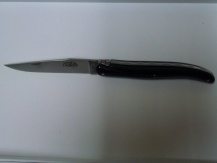 12 cm Messer Griff in Ebenholz handziselierte Biene und Rücken